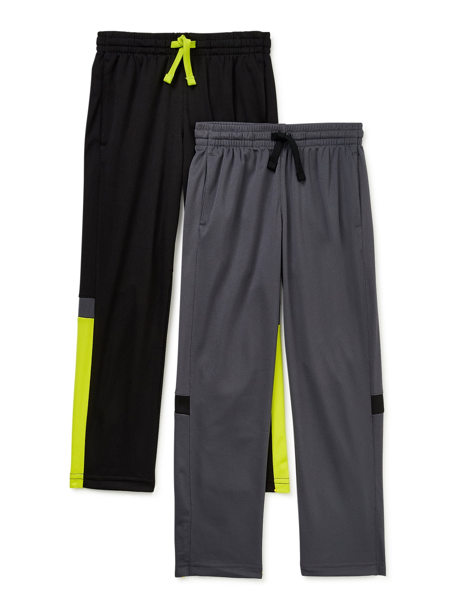 Athletic Works Boys' Active Pants, 2Pack, Sizes 418 & Husky