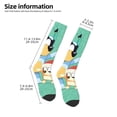 thumbnail image 2 of Masiiu Bluey Print Adult Crew socks, Comfortable Novelty Colorful Patterned, Breathable, Stylish Colorblock for Men Women, 2 of 6