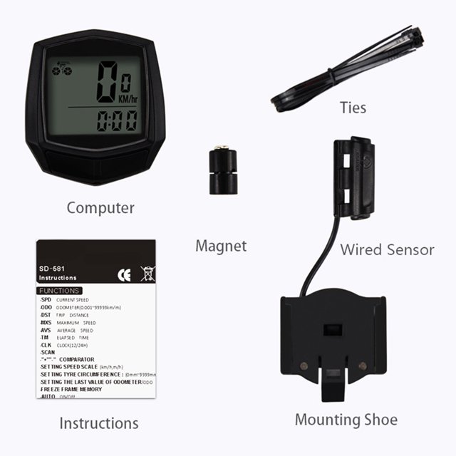 Odometer Speedometer Odometer Speedometer Bike Computer Waterproof With Line Cycling Accessories Outdoor Exercise Tool ANGGREK Odometer Speedometer