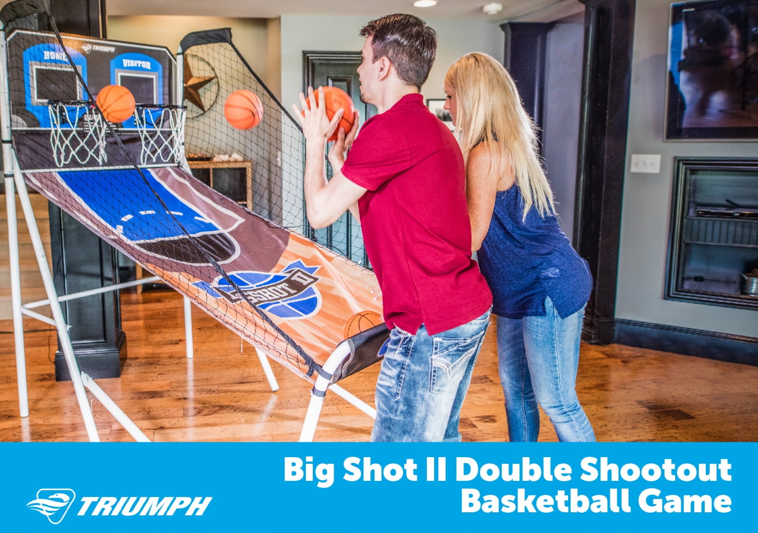 Triumph Sports Patriot 2-Player Basketball Shootout Arcade and Table Game