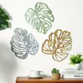 thumbnail image 2 of Decoración de pared ULIOMU, diseño tropical, madera de hojas de palmera, 3 piezas, 2 of 7