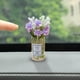 thumbnail image 5 of CaiYueKe Mini Car Flower Vase Ornament Auto Interior Decor Dashboard Center Console Adhesive Fresh Floral Accessories for Women Men Car Vehicles, 5 of 6