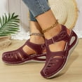 thumbnail image 2 of Mostsola Womens Wedge Platform Sandals Closed Toe Hollow out Fisherman Sandals Comfort Walking Shoes, 2 of 3