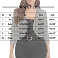thumbnail image 4 of APEXFWDT Women's Mesh Shiny Cropped Cardigan 3/4 Sleeve Open Front Top for Dress ,Shirt,M,Gray, 4 of 5