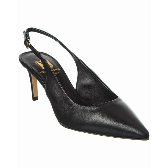 M by Bruno Magli Rima Leather Slingback Pump, 6.5, Black