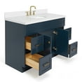 thumbnail image 6 of Ariel Hamlet 49 In. Oval Sink Vanity With White Quartz Countertop In Midnight Blue, 6 of 11