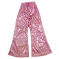 thumbnail image 4 of YOUYEDIAN Girls Sequin Bell Bottom Pants Elastic Waist Stretchy Flare Dance Yoga Leggings Kids Trendy Performance Trousers (Hot Pink, 15-16 Years), 4 of 4