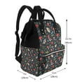thumbnail image 2 of Zufioo Forest Flora and Insects Print Large capacity mommy bag, diaper bag, waterproof parent-child backpack, multi-pocket design backpack suitable for travel and shopping, 2 of 6