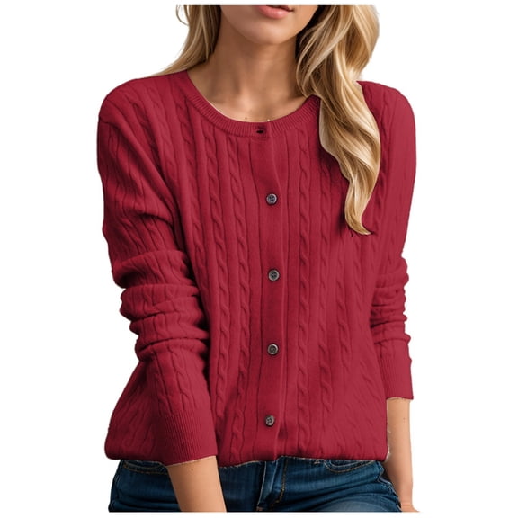 Womens Cardigan Sweaters Knit Button Down Lightweight Cardigan Warm Sweaters Fall Fashion Must Haves Women'S Tops Casual