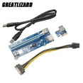 thumbnail image 2 of MesaSe 【Brand Sale!】 USB 3.0 Mini PCI-E PCIe PCI Express 1x To 16X Expander Elevator Evergings SATA Adapter Card 6pin Power Cord For BTC Mining, 2 of 6