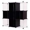 thumbnail image 3 of Costway 3 Tier 9 Cubic Bookcase Storage Cabinet Shelf Closet Organizer Home, 3 of 6