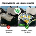 thumbnail image 4 of Golf Cart Seat Covers for 2 Seater,Yellow Lemon Microfiber Cart Seat Towel Blanket,Blue Flower Botanical Blossom Motif Spring Absorbent NonSlip Bench Seats Protector for Golf Course 51"x31", 4 of 9
