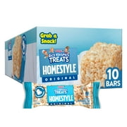 Rice Krispies Treats Homestyle Crispy Marshmallow Squares, Kids Snacks, Lunch Snacks, Original, 16.2oz Box (10 Bars) 10 Count