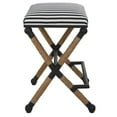 thumbnail image 5 of Uttermost Braddock 28" Iron and Fabric Backless Counter Stool - Black/Navy/Cream, 5 of 7