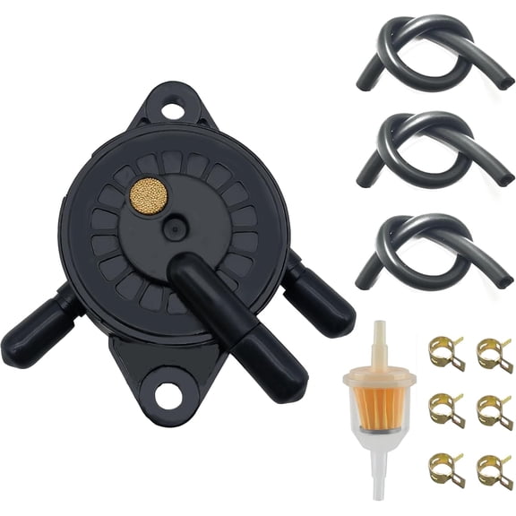 Fuel Pump with Filter and Oil Hose Fit for Briggs and Stratton Kohler 17HP-25HP John Deere Kawasaki Lawn Mower mikuni Cub Cadet Yamaha Golf Cart Fuel Pump 808656 808492