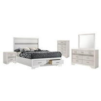 Miranda 5-piece Full Storage Bedroom Set White