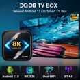 thumbnail image 3 of DQ08 RK3528 Smart TV Box Android 13 Quad Core Cortex A53 Support 8K Video 4K HDR10+ Dual Wifi BT Google Voice 2G16G 4G 32G 64G, 3 of 4