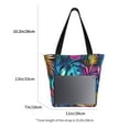 thumbnail image 3 of Hirioo Colorful Tropical Leaves for Women's Casual Shoulder Tote Bag Handbag For Women Work College Travel Business Shopping, 3 of 8