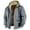 Gray, variant on Susanny Mens Thick Wool Coat Sherpa Fleece Lined Distressed Winter Western Zip Up Pockets Denim Jacket Flannel Hooded Denim Heavyweight Work Tactical Wool Jackets Yellow L
