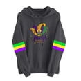 thumbnail image 4 of Levmjia Womens Hooded Sweatshirt Long Sleeve Carnival Printed Round Neck Casual Pullover Comfortable Loose Fit Tops Holiday Work Commute Home Relaxation, 4 of 5