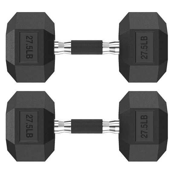 Hex Dumbbell Set 2.5-400 lb, Rubber Encased Exercise & Fitness Dumbbells, Weights Dumbbells Set of 2, Hand Weight for Strength Training