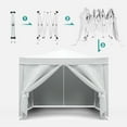 thumbnail image 3 of Juuar 10'x10' Folding Easy Up Canopy with 4 Removable Sidewalls, Portable Event Shelter Waterproof Pop Up Tents for Party, Wedding, Commercial, White, 3 of 10