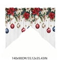 thumbnail image 3 of Szubyfq 2Pcs Christmas Window Curtains 55 x 35 Inch, Farmhouse Reusable Soft Winter Short Window Valance, Washable Curtains Swag for Living Room Bedroom Holiday Party Scene Layout Supplies, 3 of 6