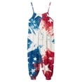 thumbnail image 5 of Zanarzt Toddler Girls 4th Of July Jumpsuit 4th Fourth Of July Toddler Girl Outfit Romper Spaghetti Strap Jumpsuit Outfits Red,5-6 Years, 5 of 5