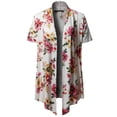 thumbnail image 1 of FashionOutfit Women's Open Front Short Sleeves Floral Print Cardigan - Made in USA, 1 of 1