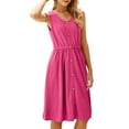 thumbnail image 2 of Women's Summer Dresses Under $10 Casual Dress Gradual Sleeveless Neck V-Neck Long Dress, 2 of 9