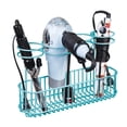 thumbnail image 5 of mDesign Metal Cabinet/Wall Mount Hair Care Styling Tool Storage Basket - Teal, 5 of 6