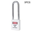 thumbnail image 4 of Kit de bloqueo de automóviles industriales del candado Equipo de control de acceso duradero simple Conjuntos de encierro Lockpicking Sets Safety Locks para empresas blancas 5 piezas Kearding TO001358-06B, 4 of 7