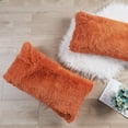 thumbnail image 6 of Home Soft Things Luxury Shaggy Faux Fur Throw Pillow Cases, Ultra Soft Plush Pillow Covers Fluffy Decorative Cushion Covers, No Pillow Insert, Set of 2, Burnt Orange, 14x26 Inch, 6 of 7
