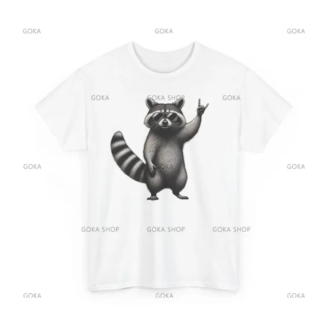 Camisetas con gráficos de Raccoon Rock para hombre ropa nueva en camisetas y camisetas de algodón para mujer Camiseta estampada Y2K ropa bonita y divertida