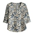 thumbnail image 4 of T Shirts for Women BWASD Fashion Flowy Loose Fit Print Short Sleeve Shirt Summer Dresses Breathable Daily Blouse for Casual Summer Going Out Wear (Light Ashy M), 4 of 4
