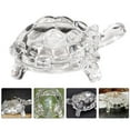 thumbnail image 3 of MasteelfCA 2 Pcs Ornements Tortue en Verre Statue Tortue en Verre Transparente Artisanat, 3 of 8
