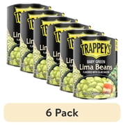 (6 pack) Trappey’s Seasoned Baby Green Lima Beans with Bacon, 15.5 oz., Can