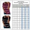 thumbnail image 2 of Askfv Womens Short Sleeve T-Shirt, Females Striped Crewneck Tops Loose Casual Summer Tunic Top, 2 of 8