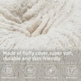 thumbnail image 5 of Congermom 4 in 1 Bean Bag Chair, Giant Memory Foam Filling Bean Bag Sofa, Adult Bean Bag Chair, Machine Washable Faux Fur Cover, Bean Bag for Adult (White), 5 of 9