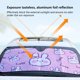 thumbnail image 5 of Parasol para parabrisas de coche con ventosas | Protector térmico de película de aluminio de 135 x 68 cm | Protección UV y aislamiento térmico para SUV, furgonetas y camiones | Diseño fácil de, 5 of 7