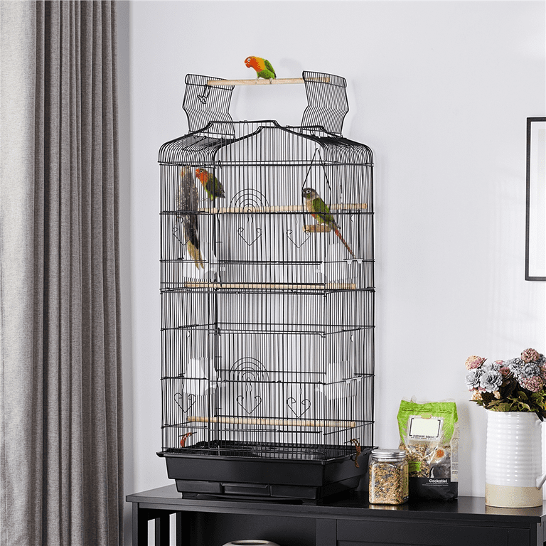 Renwick 41''H Open Top Metal Birdcage Medium Bird Cage with