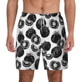thumbnail image 3 of Uemuo Hand Drawn Tomatoes Pattern Mens Swim Trunks Quick Dry Board Shorts with Mesh Lining, Stretch Beach Shorts Quick Dry No-Chafing Board Shorts-Small, 3 of 9