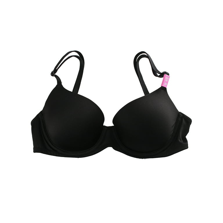 PINK Victorias Secret 32C Wear Everywhere Multi Way Push Up Black Strapless  Bra