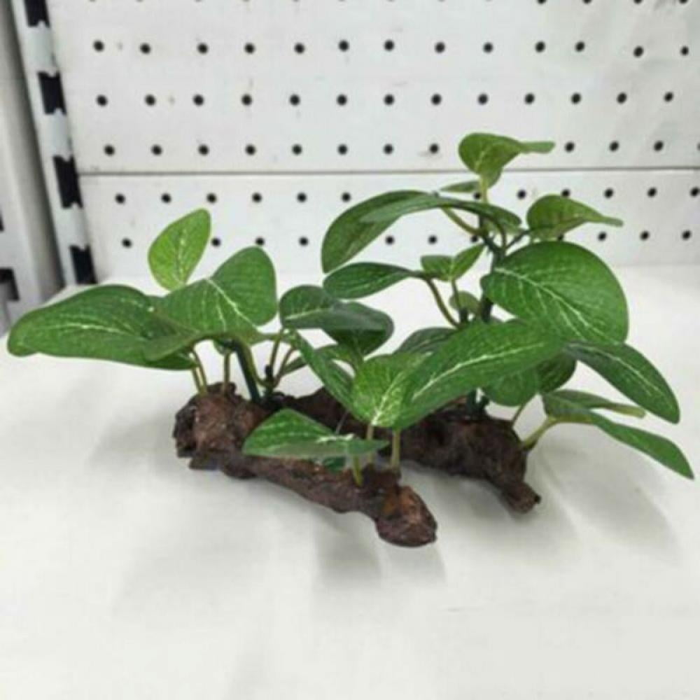 Baywell Artificial Aquarium Plants Plastic Green Tree LifeLike Plant