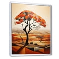thumbnail image 2 of Designart "Cubist Tree Landscape in Africa III" Floral Framed Wall Art - Global Brown Tree African Entryway Framed Wall Art Print, 2 of 6