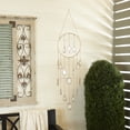 thumbnail image 2 of DecMode 38" Brass Metal Indoor Outdoor Geometric Windchime with Hanging Mirrors, 2 of 9
