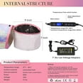thumbnail image 3 of Heat Cap for Deep Conditioning Adjustable Temperature & Timer Setting, Hair Steamer for Natural Hair Home Use Extended Cord Electric Portable, Laser Color, 3 of 6