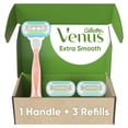 thumbnail image 1 of Recambios para Razor Gillette Venus, extra suave, rosa, con 3 cuchillas, 1 of 7