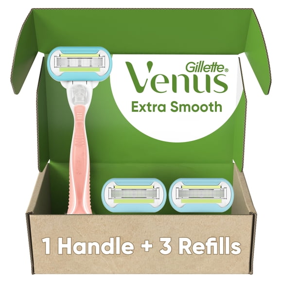 Recambios para Razor Gillette Venus, extra suave, rosa, con 3 cuchillas