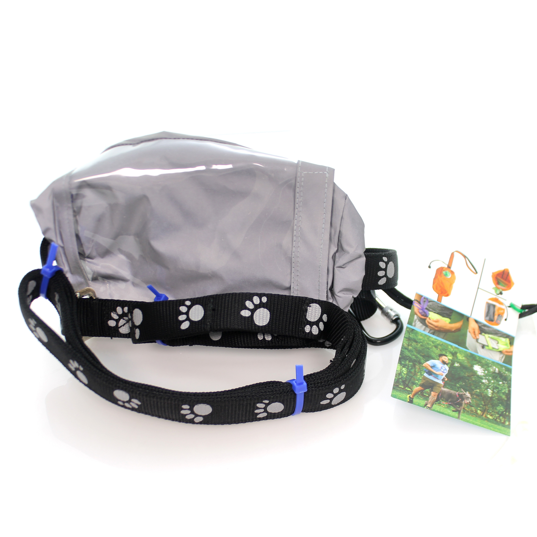 Animal Hands-Free Leash Fabric Dog Walking Pet Handsfree Black
